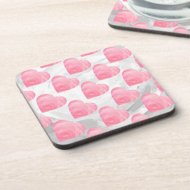 Pink Hearts Coaster (Left Side)