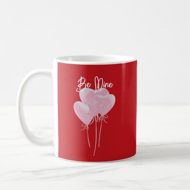 Pink Hearts Coffee Mug (Left)