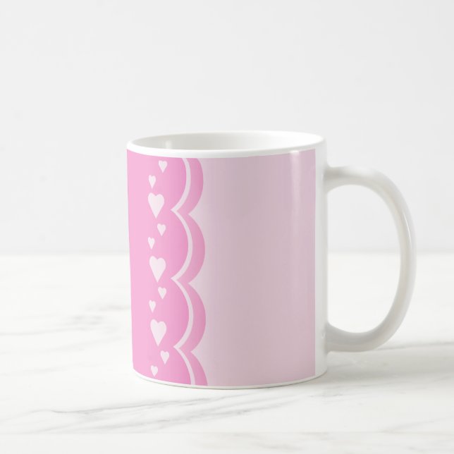 Pink Hearts Coffee Mug (Right)
