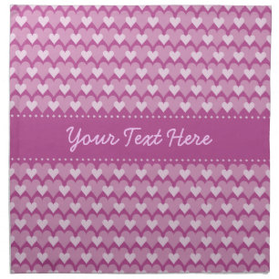 Pink Hearts custom cloth napkins