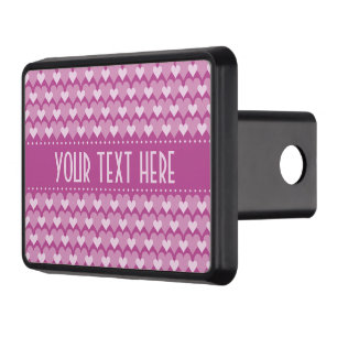Pink Hearts custom hitch cover
