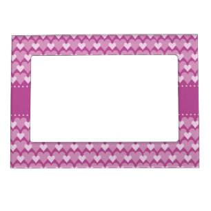 Pink Hearts custom magnetic picture frame