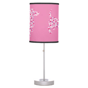 Pink Hearts Dachsund Table Lamp