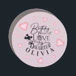 Pink Hearts Daughter Birthday Text Design Car Magnet<br><div class="desc">This modern minimalist birthday design is created for a daughter and can also be used for a granddaughter, niece, or anyone who is like a daughter. It is suitable for gifting from parents, grandparents, aunts, uncles, or anyone celebrating a special daughter-like bond. The design focuses on clean calligraphy, refined typography,...</div>