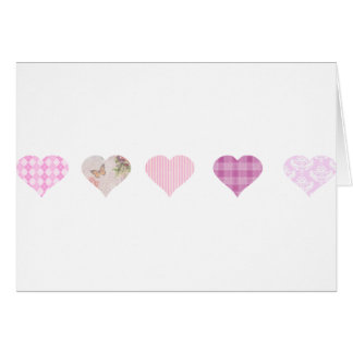 Pink Hearts Design Cards