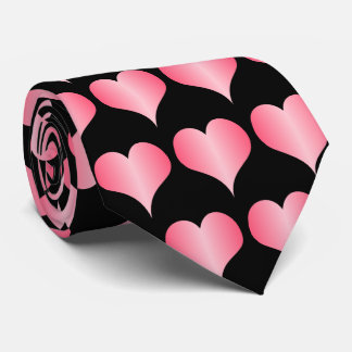 Pink Hearts Design Neck Tie