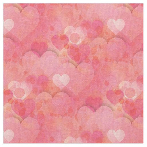 Pink Hearts Dreams Fabric