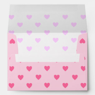 Pink Hearts Envelope A7