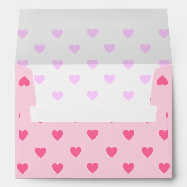 Pink Hearts Envelope A7 (Back (Bottom))