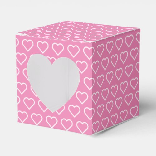 Pink Hearts Favor Box _ Choose Colors