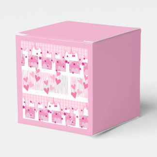 Pink Hearts Favor Boxes