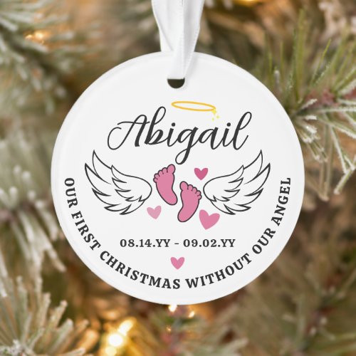 Pink Hearts First Christmas Without Angel Photo