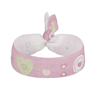Pink Hearts Hair Tie
