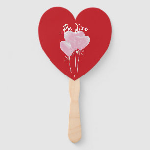 Pink Hearts Hand Fan