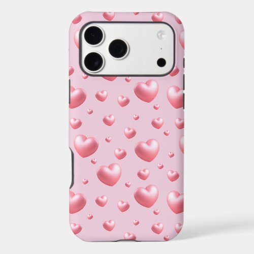 Pink Hearts iPhone 17 Pro Max Case