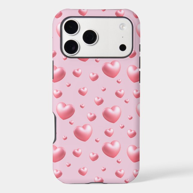 Pink Hearts  iPhone Case (Back)