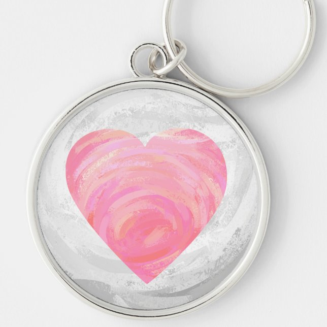 Pink Hearts Keychain (Front)