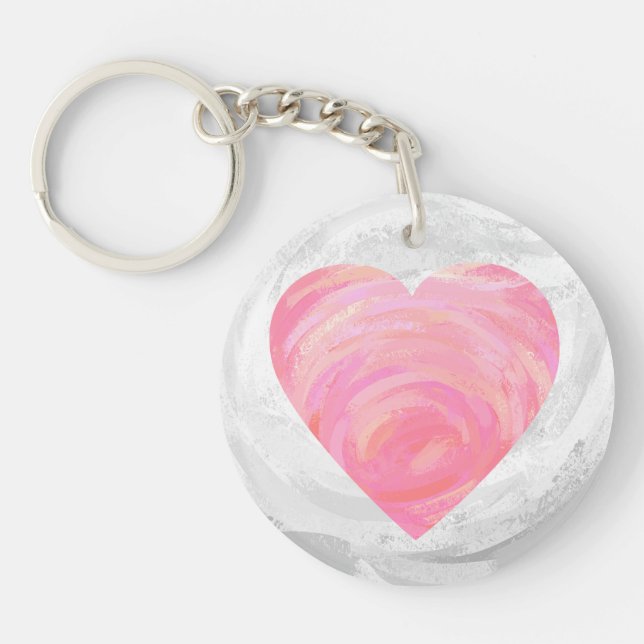 Pink Hearts Keychain (Front)