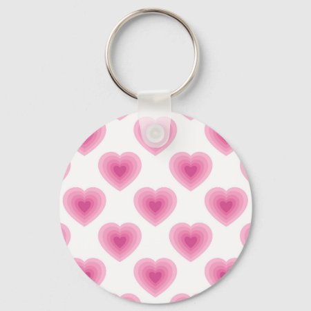 Pink Hearts Keychain