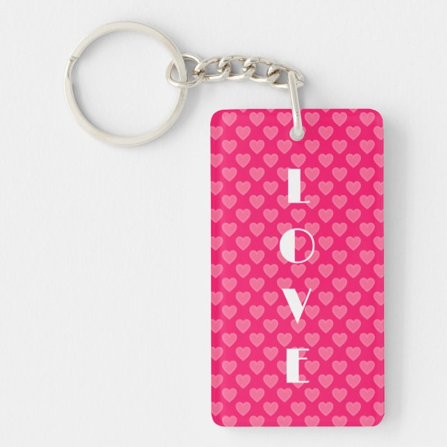 Pink Hearts Keychain (Front)