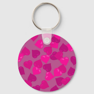 Pink Hearts Keychain