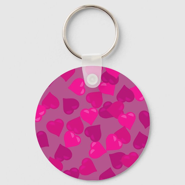Pink Hearts Keychain (Front)