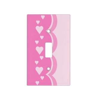 Pink Hearts Light Switch Cover