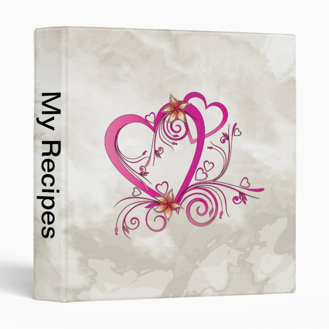 Pink Hearts Linked Binder (Front/Spine)