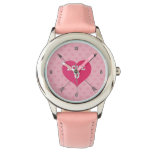 Pink Hearts Love U Custom Watch at Zazzle