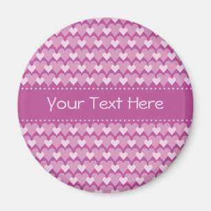 Pink Hearts magnet, customize Magnet