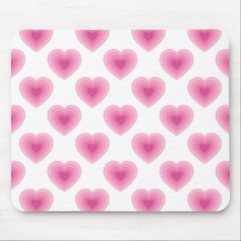 Pink Hearts Mouse Pad by AnMi575 at Zazzle