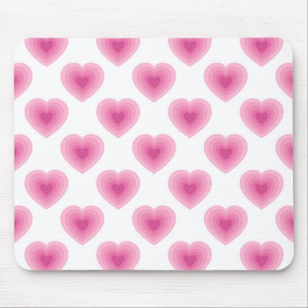 Pink Hearts Mouse Pad