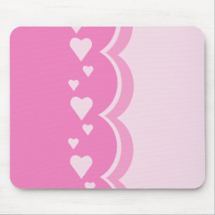 Pink Hearts Mouse Pad