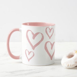 Pink Hearts Mug
