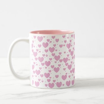 Pink Hearts Mug by RossiCards at Zazzle