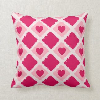 Pink Hearts N Blocks Pillow