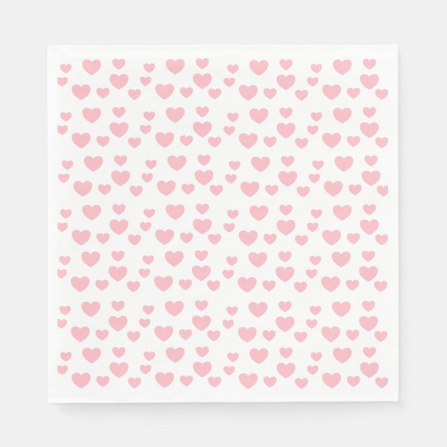 Pink Hearts Napkins (Front)