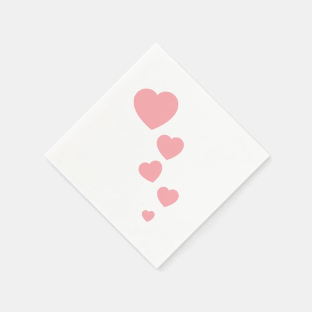 Pink Hearts Napkins (Corner)