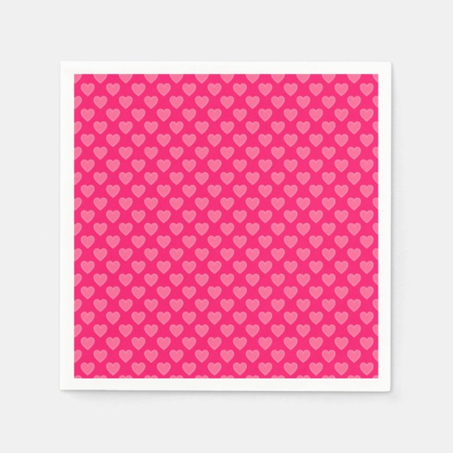 Pink Hearts Napkins (Front)