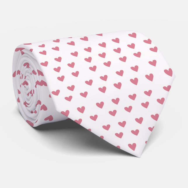 Pink hearts neck tie (Rolled)