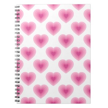 Pink Hearts Notebook by AnMi575 at Zazzle