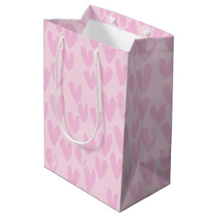 Pink Hearts On Pink Medium Gift Bag
