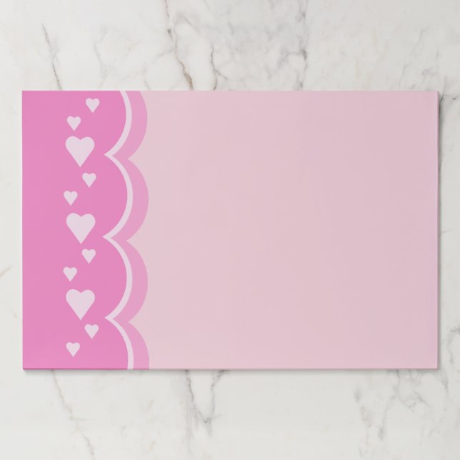 Pink Hearts Paper Pad (Front)