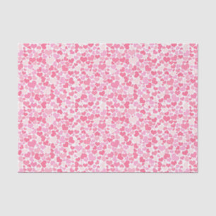 Pink Hearts Pattern - 10lb Tissue Paper, White Paper