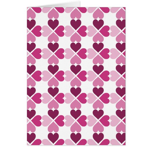 Pink Hearts Pattern Cards (Front)