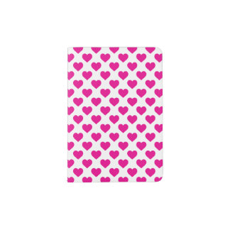 Pink Hearts Pattern Cute Romantic Love Design Passport Holder