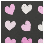 Pink Hearts Pattern Fabric