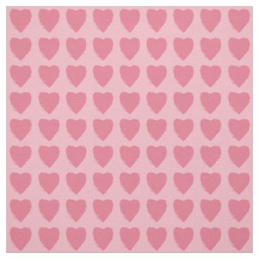 Pink Hearts Pattern Fabric