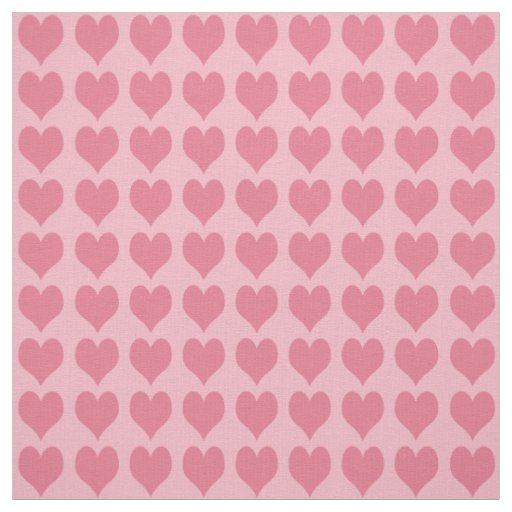 Pink Hearts Pattern Fabric