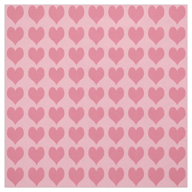 Pink Hearts Pattern Fabric (Swatch)
